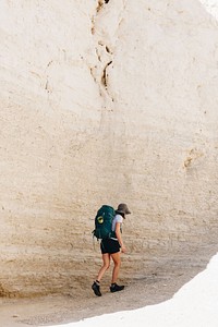 Woman traveling with backpack