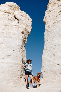 Woman traveling with backpack