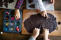 Making gingerbread cookies