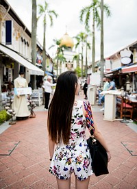 Asian woman on a holiday