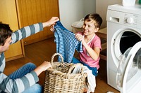 Kid helping house chores