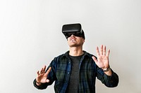 A man with VR headset