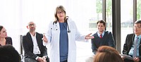 Group of medical people having a meeting