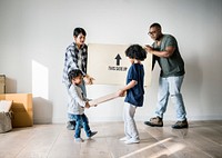 Black family moving to new house