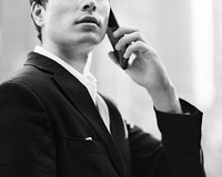 Businessman communicate on the phone