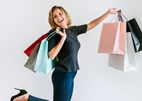 Woman enjoy shopping