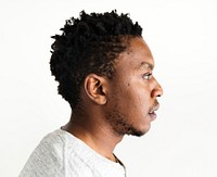African ethnicity man portrait shoot in a studio