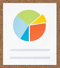 Business data pie chart icon