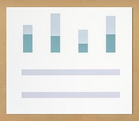 Business data analysis bar chart icon