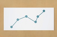 Line graph data analysis icon