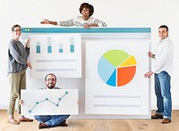 Happy people with internet browser