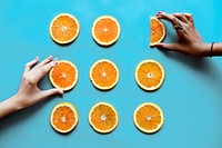 Healthy tasty sliced citrus fruits