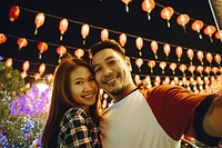 Asian couple at Chinese festival
