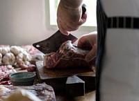 Cuts of fresh beef food photography recipe idea