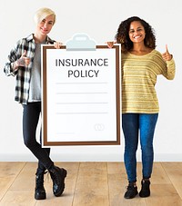 Women with insurance policy form