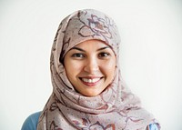 Islamic woman portrait looking at camera