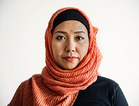 Muslim woman portrait looking at camera
