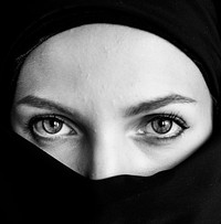 Close up of islamic woman portrait