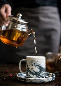Cup of hot herbal tea