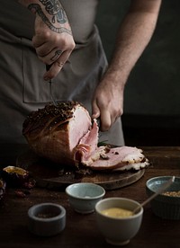 Mouth watering baked ham