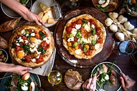Serving pizza food photography recipe idea