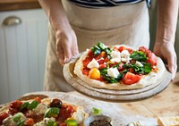 Homemade pizza food photography recipe idea