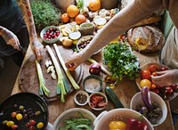 Vegetable preparation food photography recipe idea