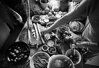 Vegetable preparation food photography recipe idea