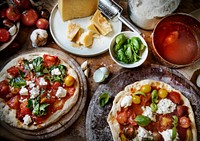 Homemade pizza food photography recipe idea