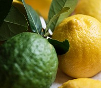 Fresh lemons and limes food photography