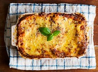 Homemade lasagna food photography recipe idea