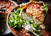 Mushroom quiche food photgraphy recipe idea