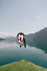 Man diving into the water