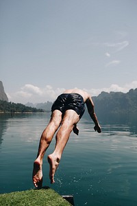 Man diving into the water