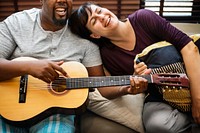 Couple playing and singing together