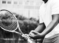 Player getting ready for a serve in tennis