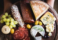 Cold cuts and cheese food photography recipe idea