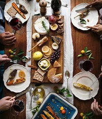 Adults eating a cheese platter food photography recipe idea
