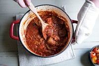 Homemade spaghetti sauce food photography recipe idea