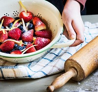 Preparation to make food pie photography recipe idea