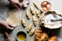 Homemade croissants food photography recipe