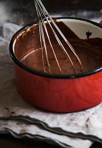 Chocolate ganache photography recipe idea