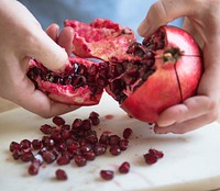 Fresh pomegranate food photography recipe idea