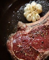 Close up of beef cooking food photography recipe idea