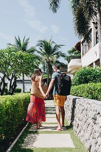 Couple on a honeymoon trip