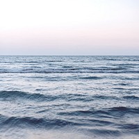 Waves on a wide blue sea
