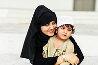 Muslim mother and her son