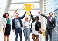 Successful business people in the city
