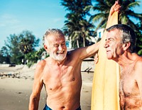 Surfers at a nice beach