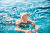 Mature man in a swimming pool